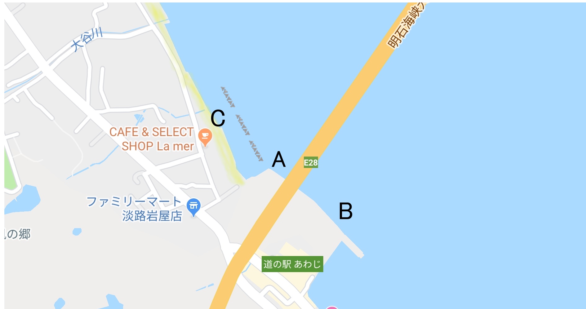 道の駅淡路,釣りポイント